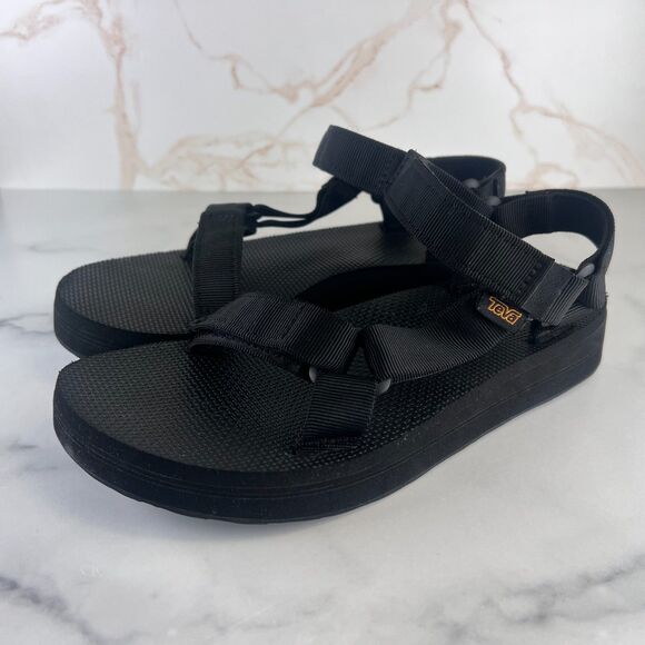Teva Women’s Original Universal Sandals Black Size 8 Adjustable Straps Outdoor - Picture 7 of 8